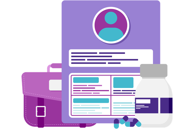 Patient medical records  Illustration