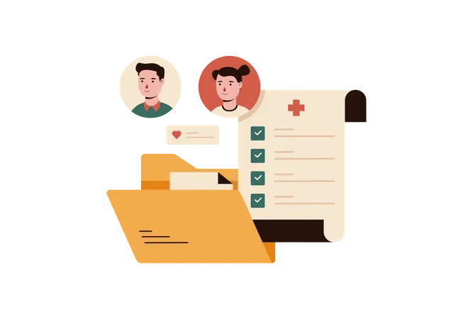 Patient Medical Records  Illustration