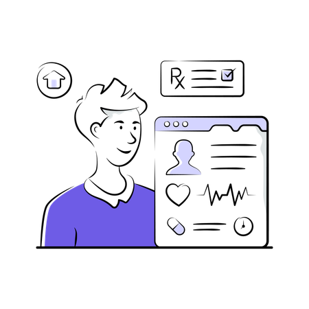 Patient needs Online Healthcare services  Illustration