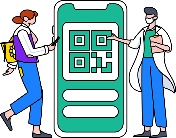 Patient paying medical bills at hospital  Illustration