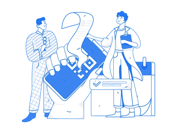 Patient pays medical bill  イラスト