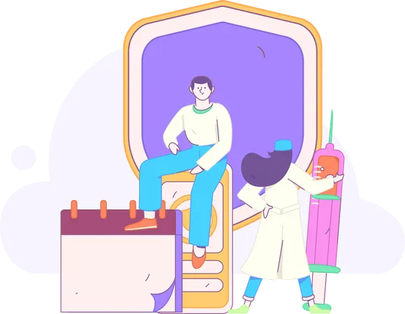 Patient reserves medical appointment  Illustration