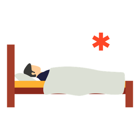 Patient Resting Under Medical Supervision Illustration