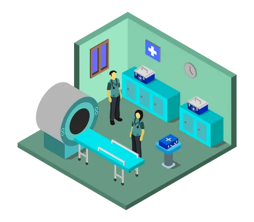 Patient room Illustration