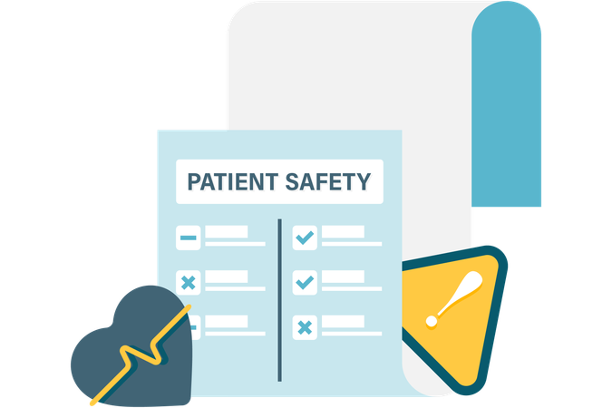 Patient safety guidelines document  Illustration