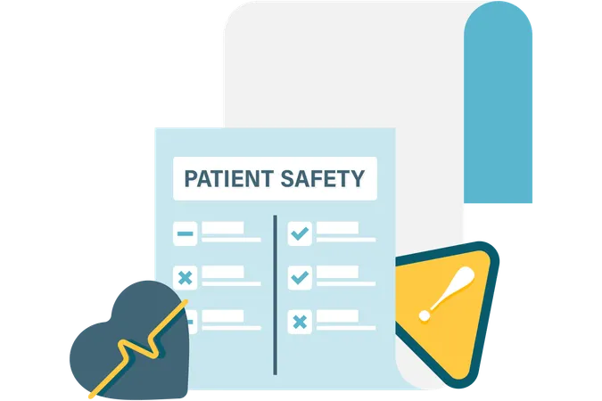 Patient safety guidelines document  Illustration