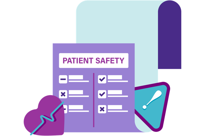 Patient safety guidelines document  Illustration
