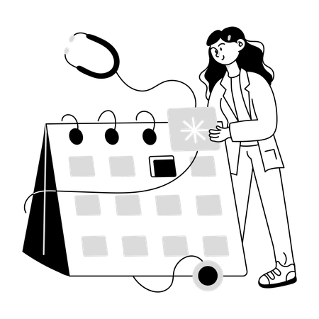 Patient schedules doctor's appointment  Illustration