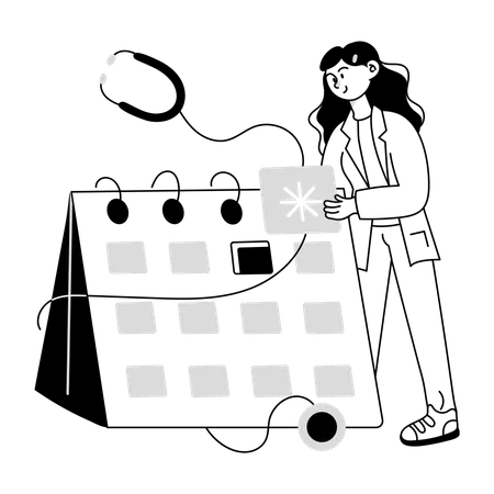 Patient schedules doctor's appointment  Illustration