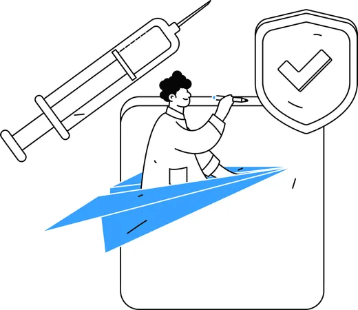 Le patient signe un contrat d'assurance  Illustration