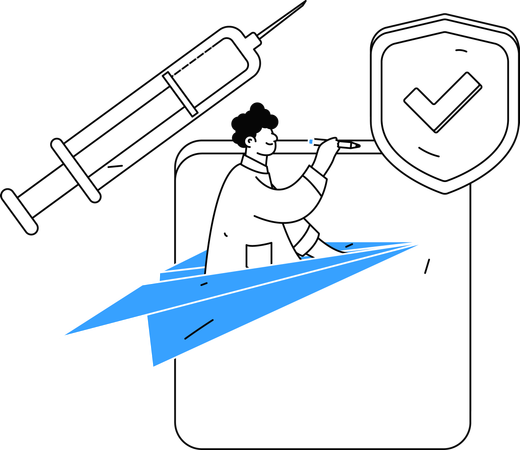 Patient signs insurance policy contract  Illustration