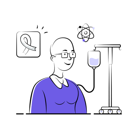 Le patient subit une chimiothérapie  Illustration