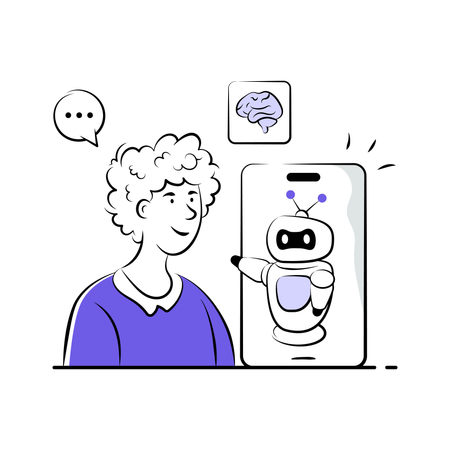 Patient takes Digital Therapy  Illustration