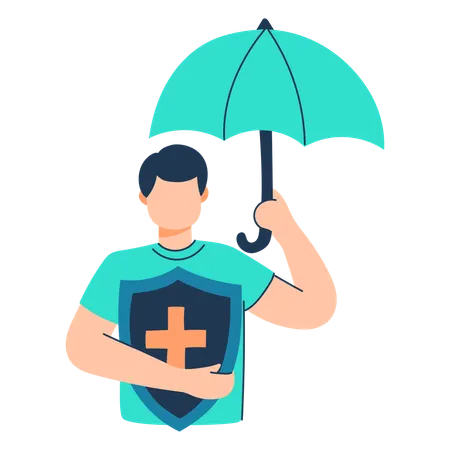 Patient takes medical insurance  Illustration