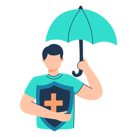 Patient takes medical insurance  Illustration