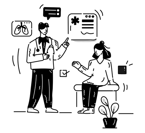 Fachärztin für Patientenberatung  Illustration