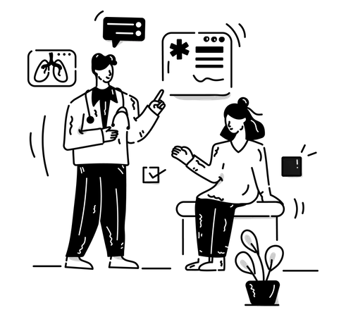 Fachärztin für Patientenberatung  Illustration