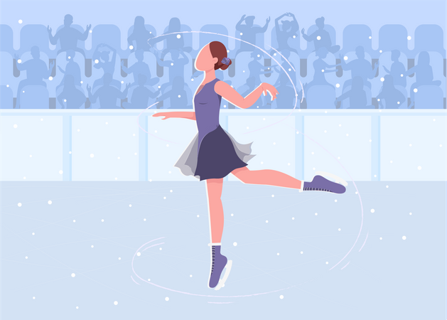 Patinagem no gelo  Ilustração