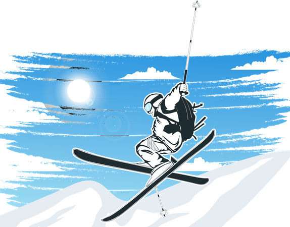 Patinage sur glace Snowboard  Illustration