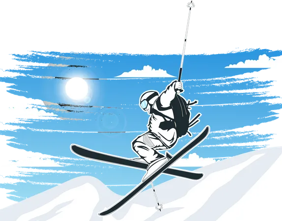 Patinage sur glace Snowboard  Illustration