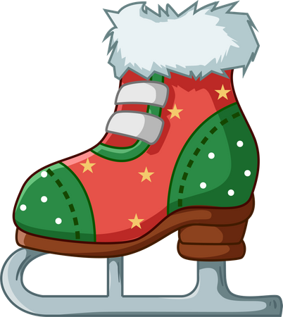 Patines de navidad  Ilustración