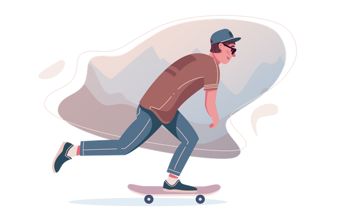 Patineur  Illustration