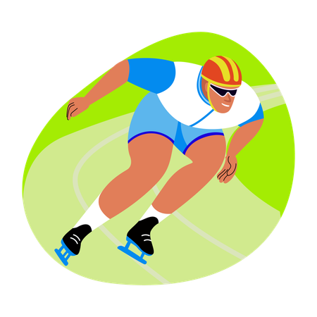 Patineur olympique  Illustration