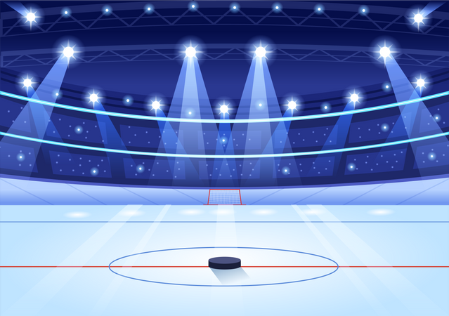 Patinoire de hockey sur glace  Illustration