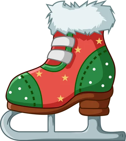 Patins de Noël  Illustration