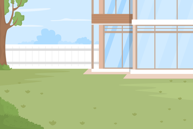 Patio interior  Ilustración