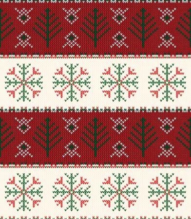 Modèle tricoté de Noël  Illustration