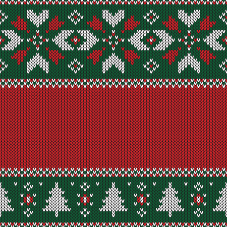 Modèle tricoté de Noël  Illustration