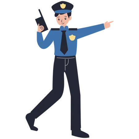 Patrulha policial  Ilustração