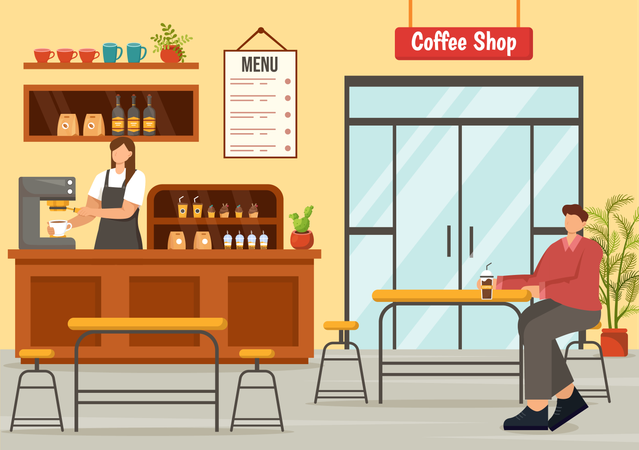 Pausas para café  Illustration