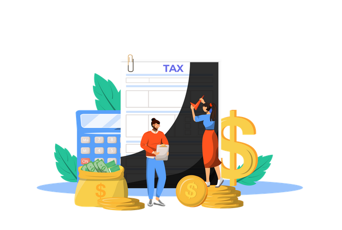 Pauta de pago de impuestos  Ilustración