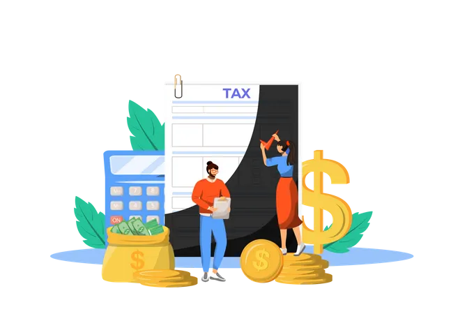 Pauta de pago de impuestos  Ilustración