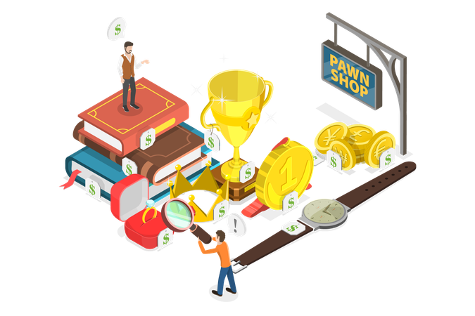 Pawnshop Business  Illustration