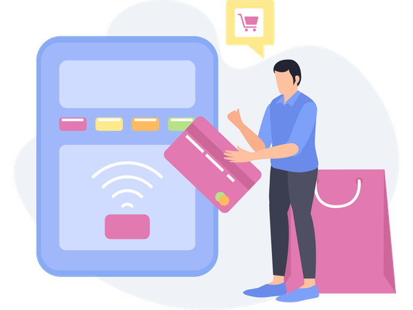 Pay by card Payment  Illustration