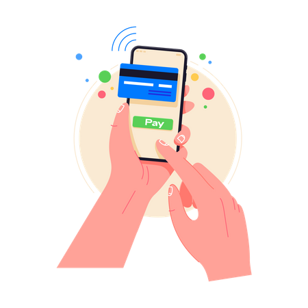 Pay by credit card  Illustration