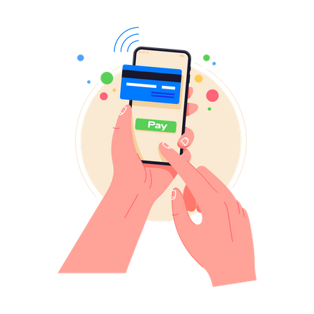 Pay by credit card  Illustration