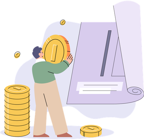 Pay for house project  Illustration
