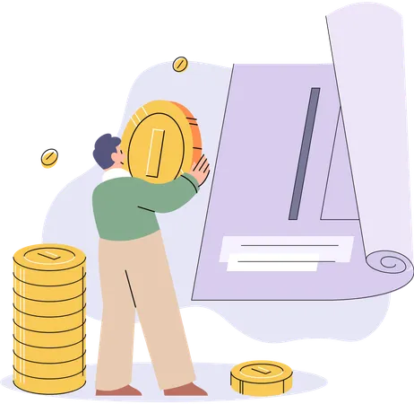 Pay for house project  Illustration