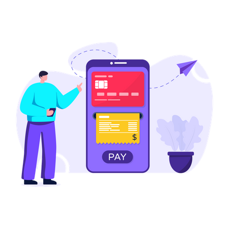 Pay Online  Illustration