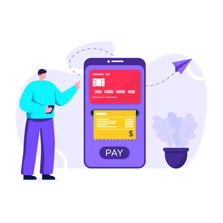 Pay Online  Illustration