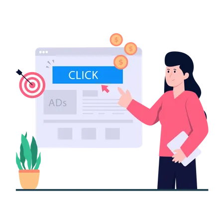 Pay Per Click  Illustration