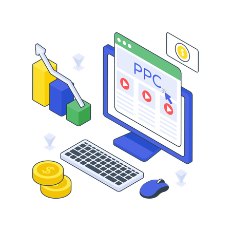 Pay Per Click  Illustration