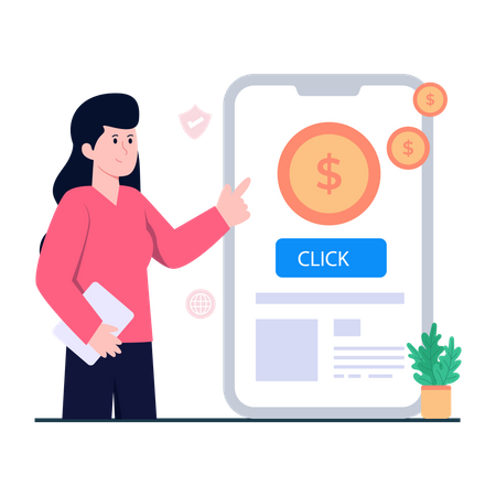 Pay Per Click  Illustration