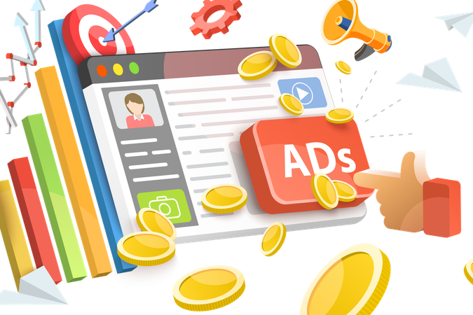 Pay Per Click  Illustration