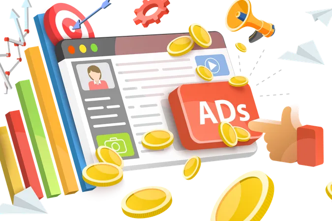 Pay Per Click  Illustration