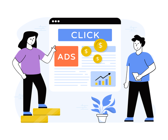 Pay Per Click  Illustration